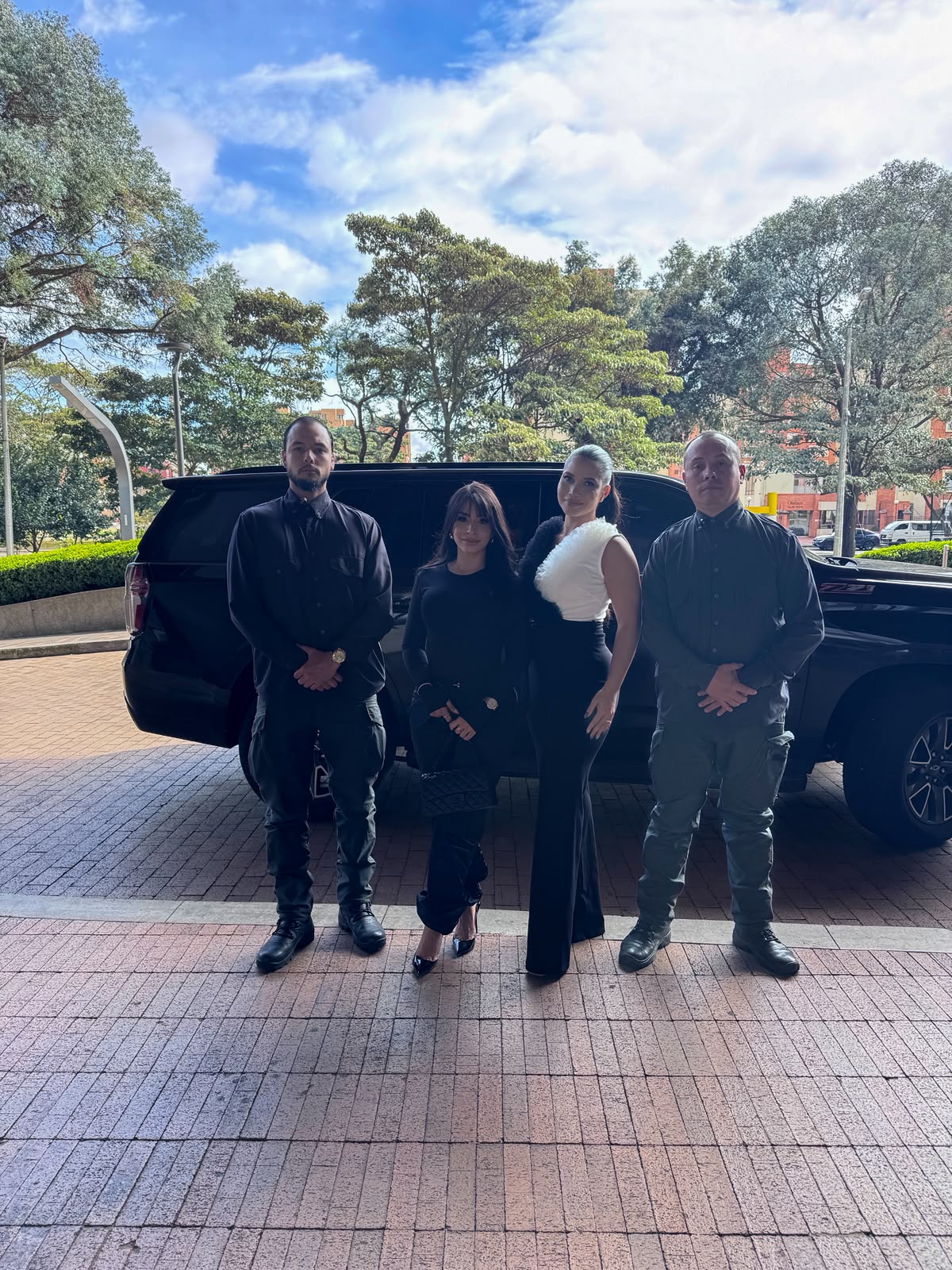 Executive protection armored vehicle convoy